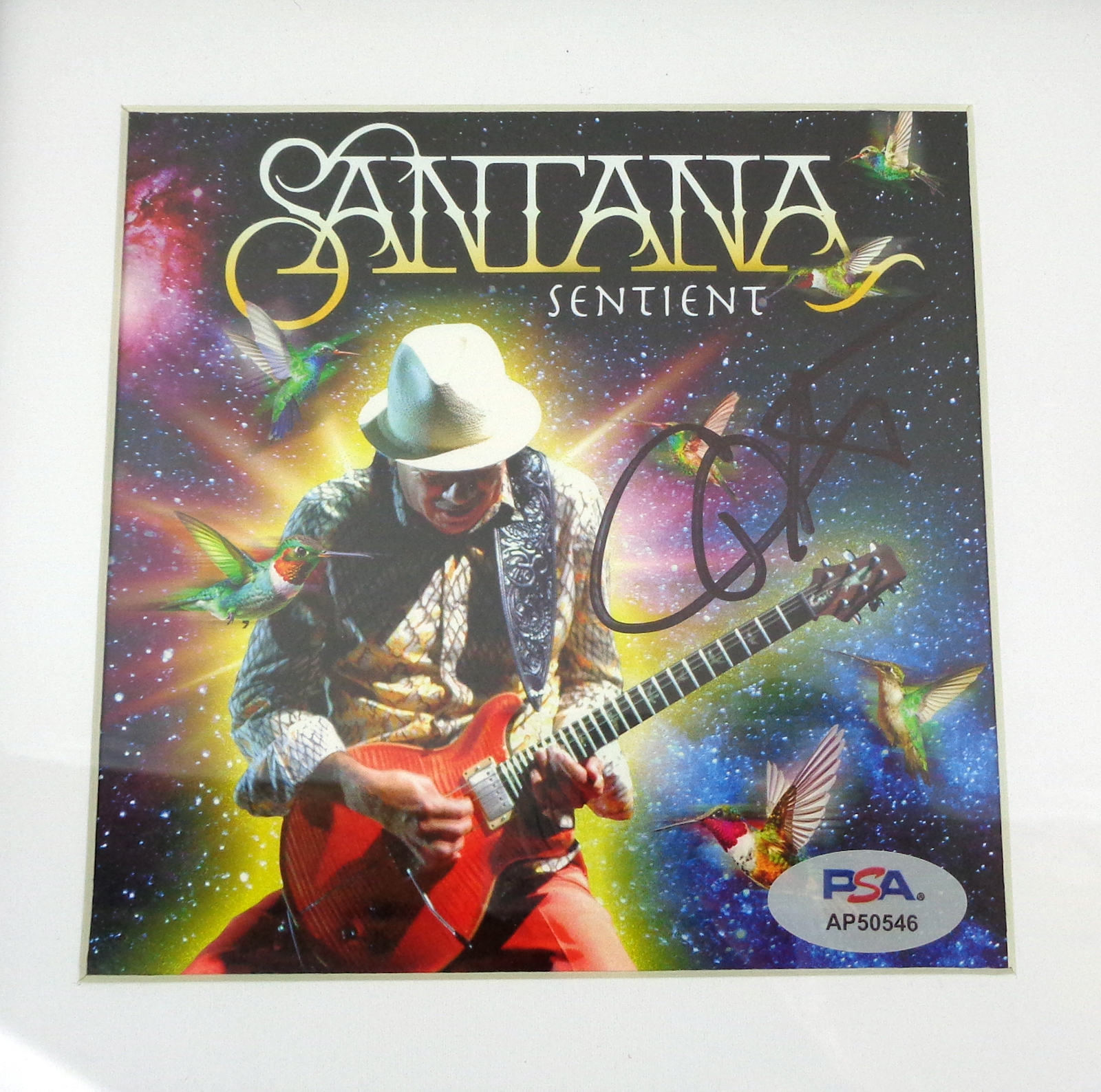 Carlos Santana Signed Autograph Sentient CD Framed With PSA/DNA COA B - Image 2