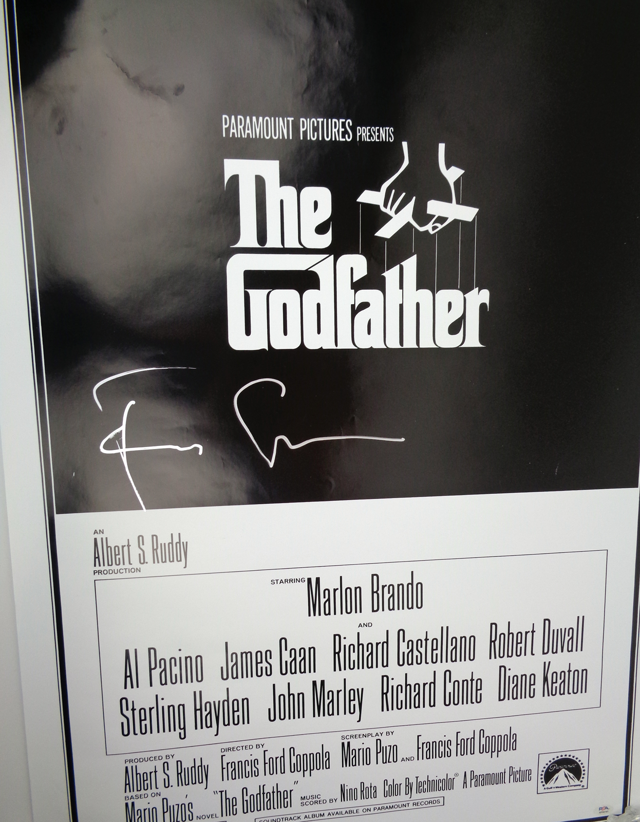 Francis Ford Coppola Signed Autograph The Godfather Full Size Movie Poster With PSA/DNA COA - Image 3