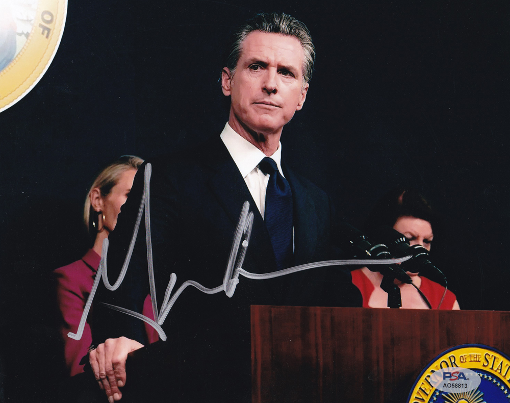 Gavin Newsom For President 2028 Signed Autograph 8x10 Photo With PSA/DNA COA #2
