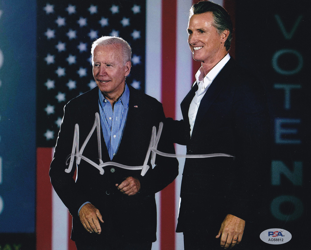 Gavin Newsom For President 2028 Signed Autograph 8x10 Photo With PSA/DNA COA #1