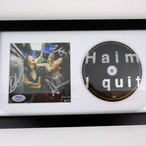 Haim Sisters Band Signed Autograph I Quit CD Framed With PSA/DNA COA A