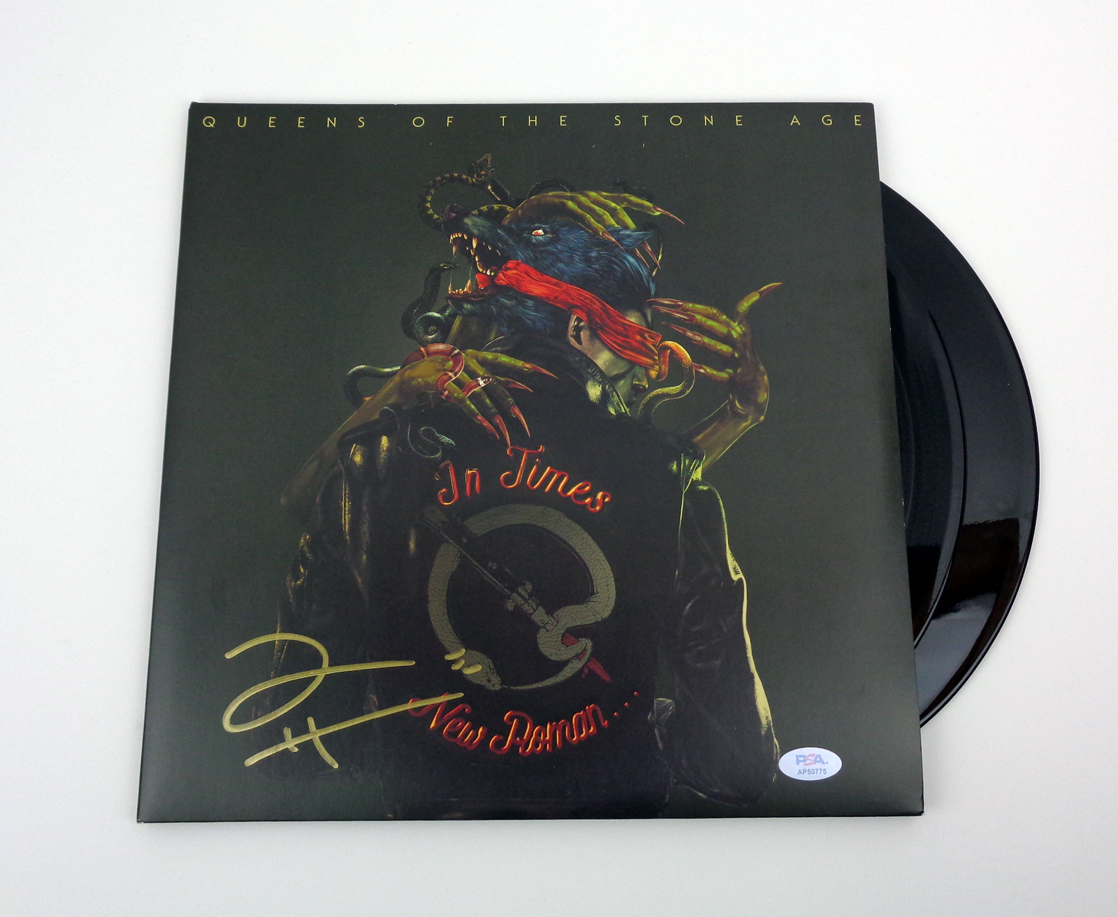 Josh Homme Queens Of The Stone Age Signed Times New Roman Vinyl Record Album With PSA/DNA COA