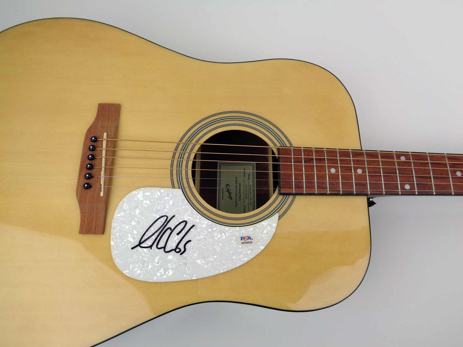 Luke Combs Country Signed Autograph Epiphone Acoustic Guitar With PSA/DNA COA - Image 2
