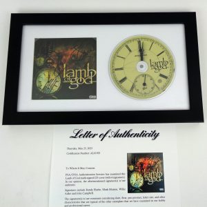 Lamb of God Band Signed Autograph Self Titled CD Framed With PSA/DNA COA B
