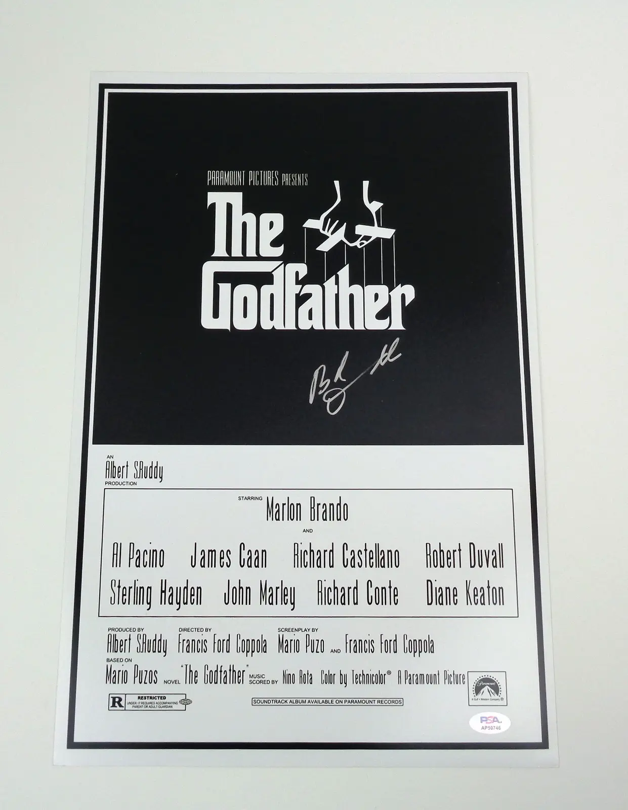Robert Duvall Signed Autograph The Godfather Movie Poster with PSA/DNA COA