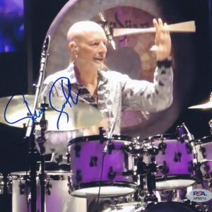 Steve Smith Journey Drummer Drum Signed Autograph 8x10 Photo With PSA/DNA COA A