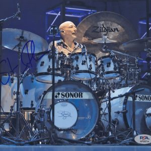 Steve Smith Journey Drummer Drum Signed Autograph 8x10 Photo With PSA/DNA COA B