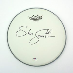 Steve Smith Journey Drummer Signed Autograph Drum Head Drumhead With PSA/DNA COA