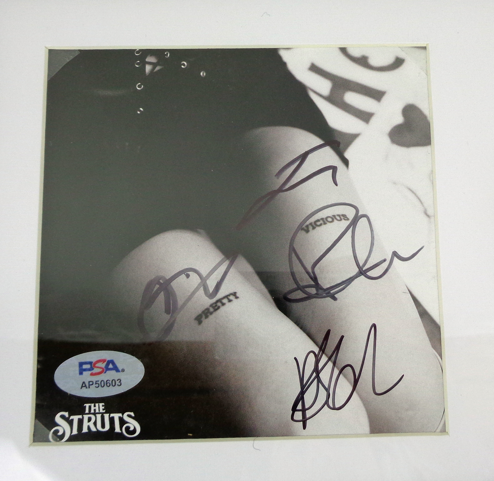 The Struts Band Signed Autograph Pretty Vicious CD Framed With PSA/DNA COA A - Image 2