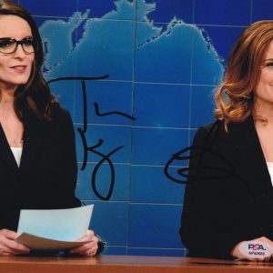 Tina Fey & Amy Poehler SNL Signed Autograph 8x10 Photo With PSA/DNA COA B