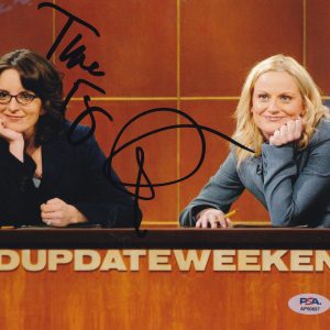 Tina Fey & Amy Poehler SNL Signed Autograph 8x10 Photo With PSA/DNA COA C