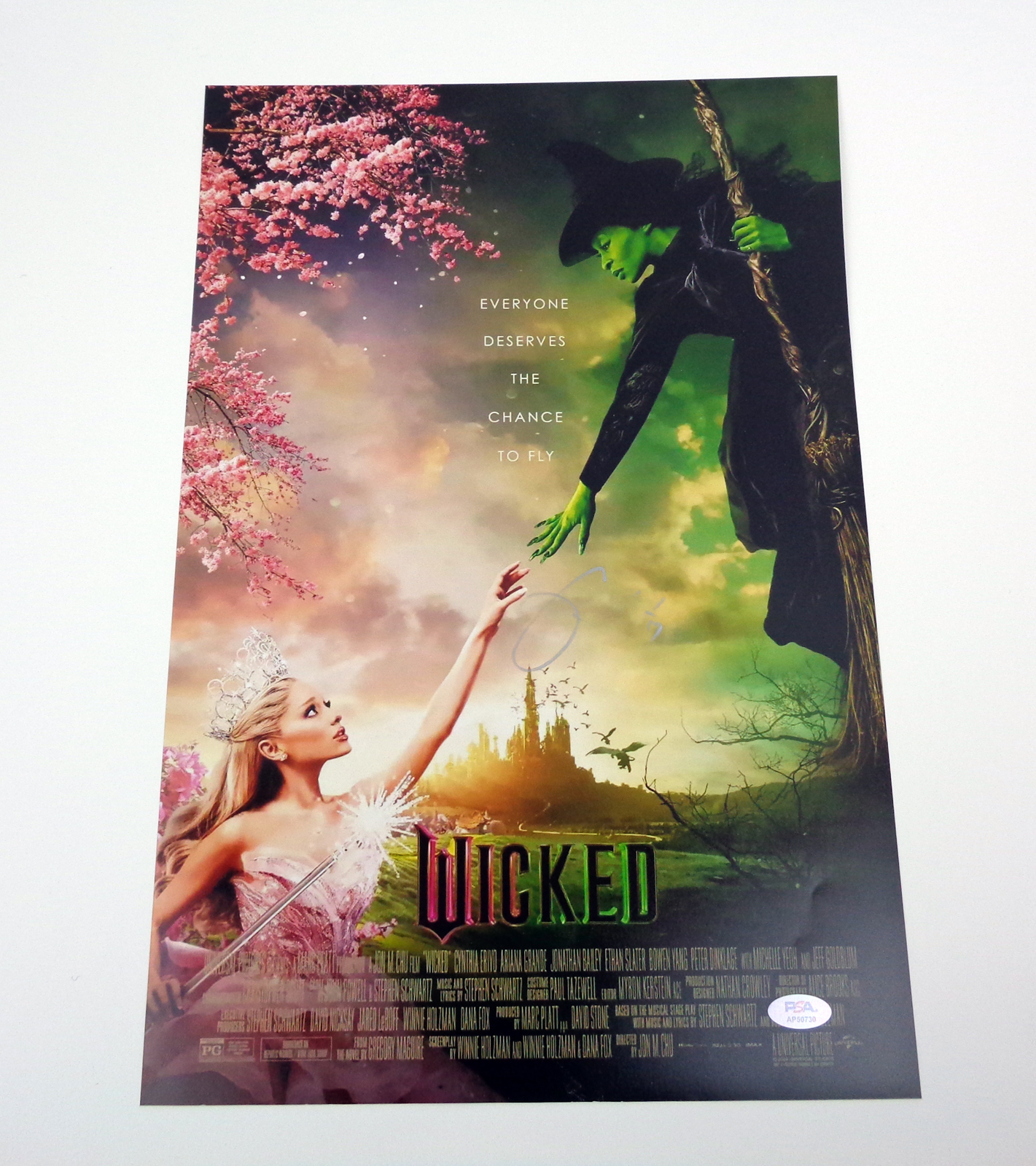 Cynthia Erivo Elphaba Signed Autograph Wicked Movie Poster With PSA/DNA COA