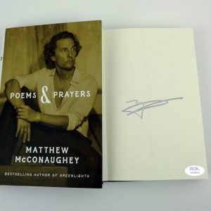 Matthew McConaughey Signed Autograph Poems & Prayers Hardcover Book With PSA/DNA COA B