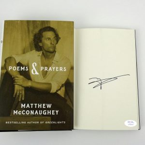 Matthew McConaughey Signed Autograph Poems & Prayers Hardcover Book With PSA/DNA COA A