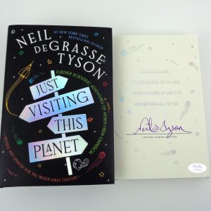 Neil deGrasse Tyson Signed Autograph Just Visiting Hardcover Book With PSA/DNA COA B