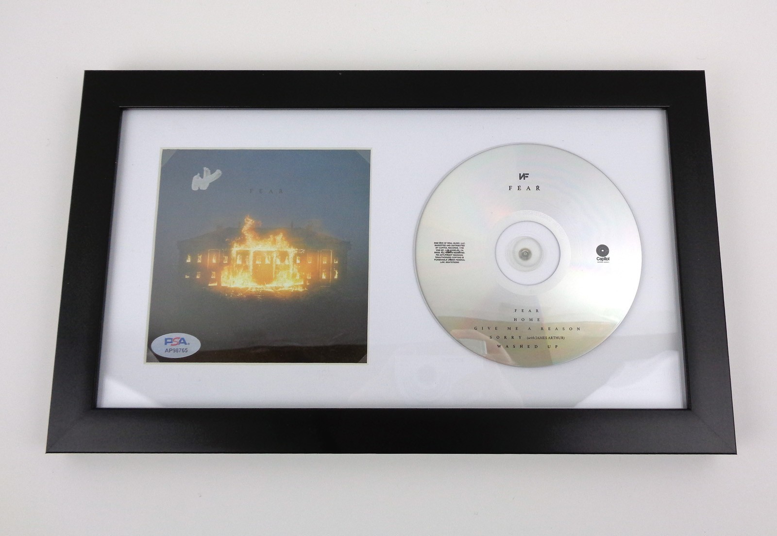 NF Nathan Feuerstein Signed Autograph Fear CD Framed With PSA/DNA COA B