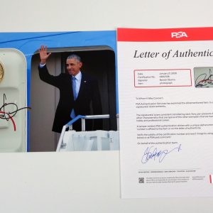President Barack Obama Signed Autograph Air Force One 8x10 Photo PSA/DNA COA