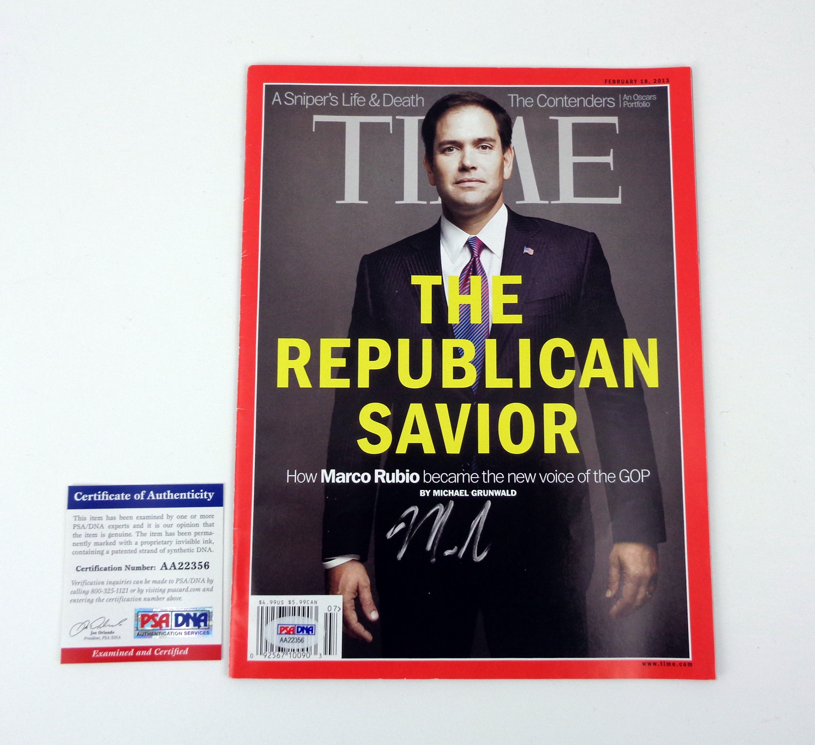 Marco Rubio Secretary of State Signed Autograph Time Magazine PSA/DNA COA