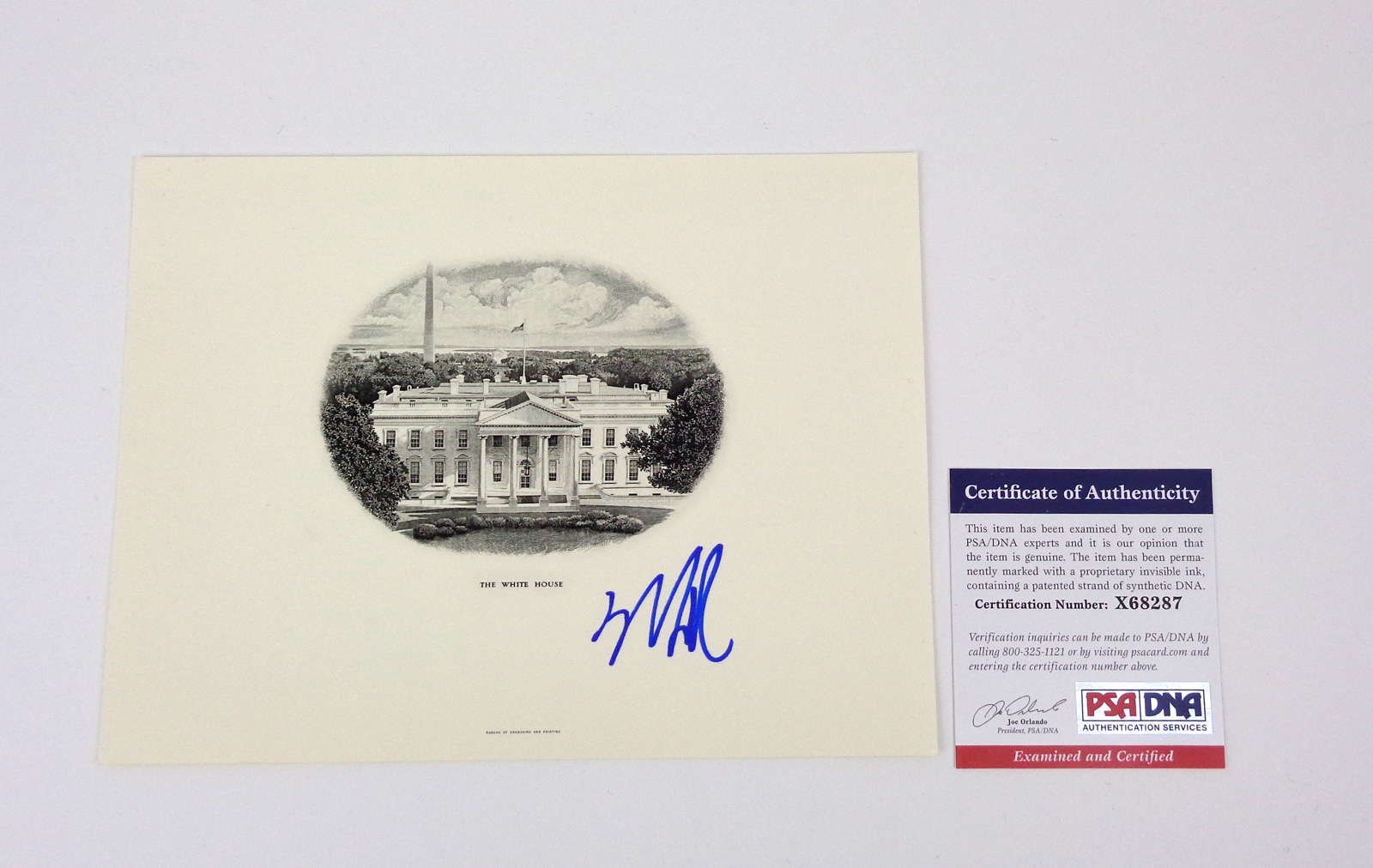 Marco Rubio Signed Engraving PSA COA