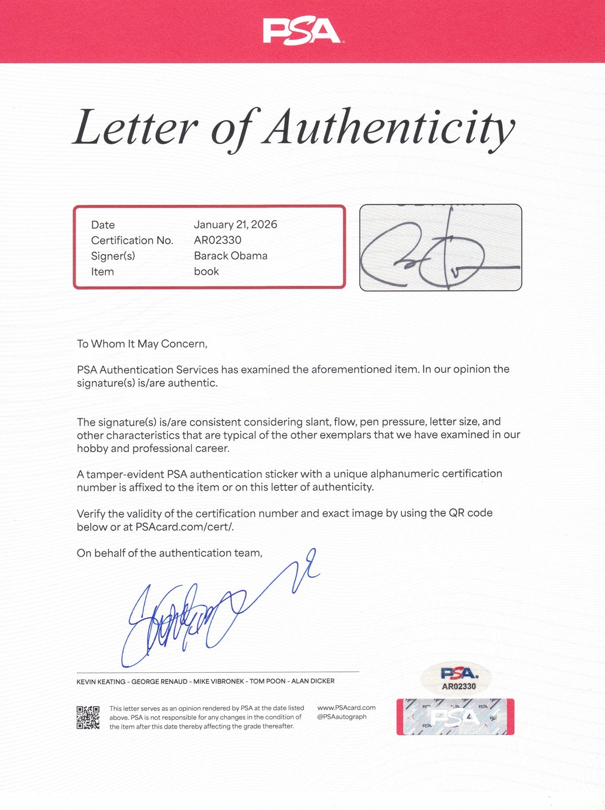 Barack Obama President Signed Autograph A Promised Land 1st/1st Book PSA/DNA COA