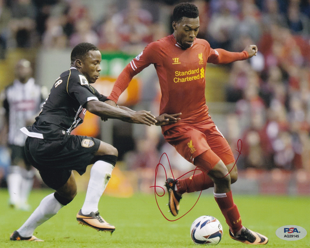 Daniel Sturridge Liverpool Legend Signed Autograph 8x10 Photo PSA/DNA COA #1