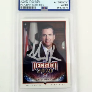 Gavin Newsom President 2028 Signed Auto Decision 2020 Rookie Card RC With PSA/DNA COA