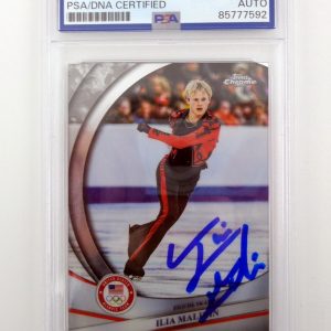 Ilia Malinin USA 2026 Olympics Skating Signed Auto Topps Chrome RC PSA/DNA COA B