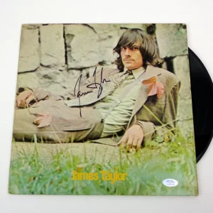 James Taylor JT Signed Autograph Self Titled Vinyl Record Album With PSA/DNA COA