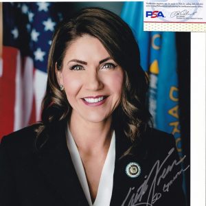 Kristi Noem South Dakota Governor 2024 Signed Autograph 8x10 Photo PSA/DNA COA C