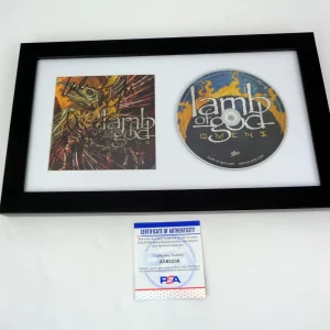Lamb of God Entire Band Signed Autograph Omens CD Framed With PSA/DNA COA (Copy)