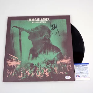 Liam Gallagher Oasis Signed Autograph MTV Unplugged Vinyl Record Album With PSA/DNA COA