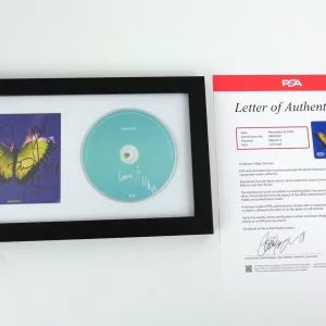 Maroon 5 Band Adam Levine Signed Autograph Love Is Like CD Framed With PSA/DNA COA