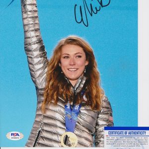 Mikaela Shiffrin 2026 Milan Olympics Signed Autograph 8x10 Photo With PSA/DNA COA AD
