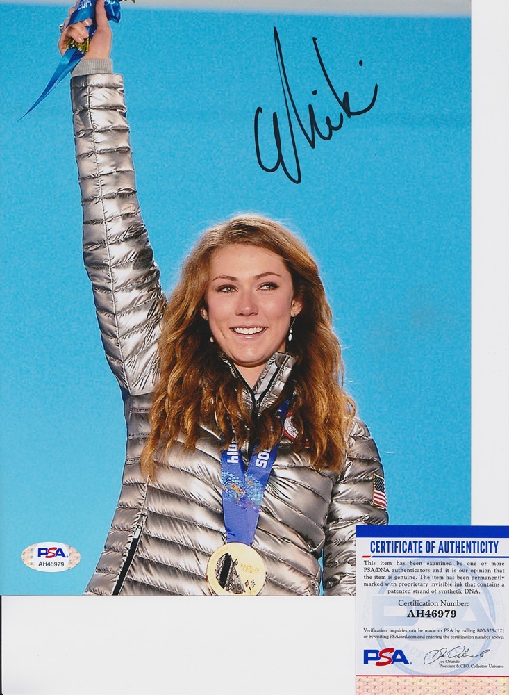Mikaela Shiffrin 2026 Milan Olympics Signed Autograph 8x10 Photo With PSA/DNA COA AD