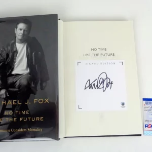 Michael J Fox BTTF Signed Autograph No Time Like The Future Book With PSA/DNA COA