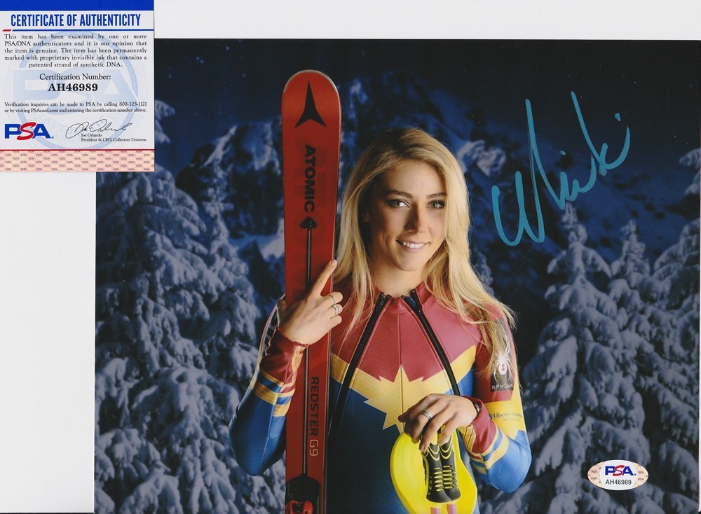 Mikaela Shiffrin 2026 Milan Olympics Signed Autograph 8x10 Photo With PSA/DNA COA AD