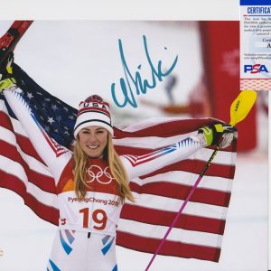 Mikaela Shiffrin 2026 Milan Olympics Signed Autograph 8x10 Photo With PSA/DNA COA #3