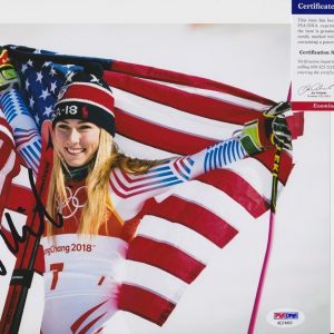 Mikaela Shiffrin 2026 Milan Olympics Signed Autograph 8x10 Photo PSA/DNA COA #2