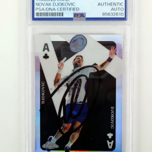 Novak Djokovic Tennis Signed 2024 Topps Chrome Aces Insert Auto Card With PSA/DNA COA
