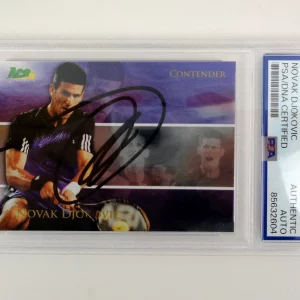 Novak Djokovic Tennis Signed Autograph 2008 Ace Contender Foil Auto With PSA/DNA COA