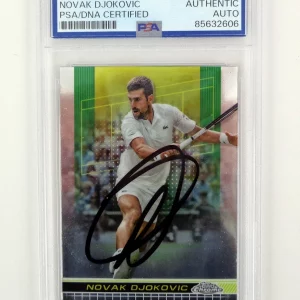 Novak Djokovic Tennis Signed Autograph 2024 Topps Chrome Auto Card With PSA/DNA COA