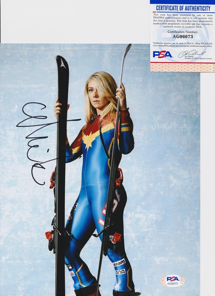 Mikaela Shiffrin 2026 Milan Olympics Signed Autograph 8x10 Photo PSA/DNA COA A