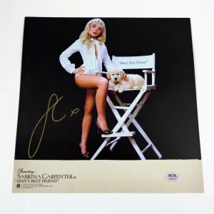 Sabrina Carpenter Signed Autograph Man's Best Friend Record Poster With PSA/DNA COA