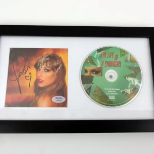 Taylor Swift Signed Autograph The Life Of A Showgirl CD Framed With PSA/DNA COA C (Copy)