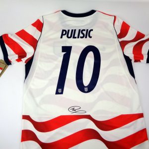 Christian Pulisic Captain America USA 2026 World Cup Signed Autograph Official Home Jersey With PSA/DNA COA