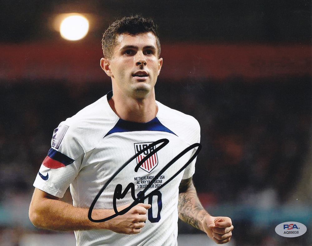 Christian Pulisic Captain America USA Soccer World Cup 2026 Signed Autograph 8x10 Photo With PSA/DNA COA A (Copy)