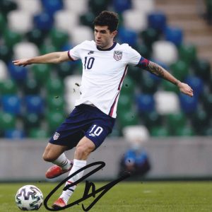 Christian Pulisic Captain America USA Soccer World Cup 2026 Signed Autograph 8x10 Photo With PSA/DNA COA A (Copy)