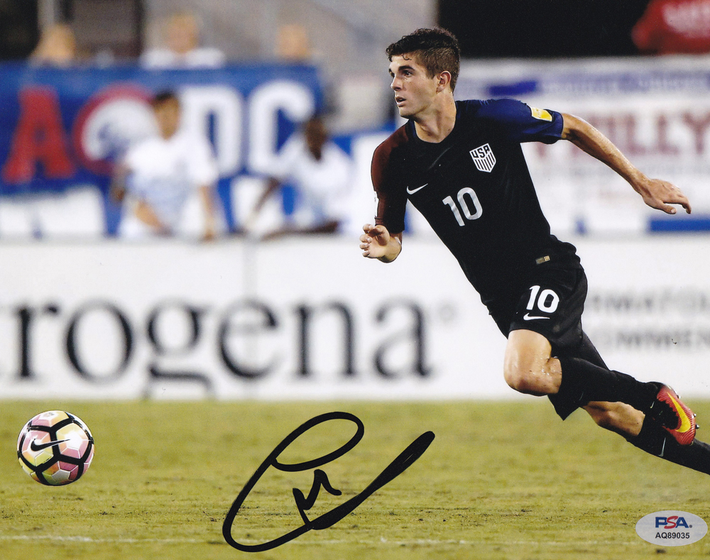 Christian Pulisic Captain America USA Soccer World Cup 2026 Signed Autograph 8x10 Photo With PSA/DNA COA A (Copy)