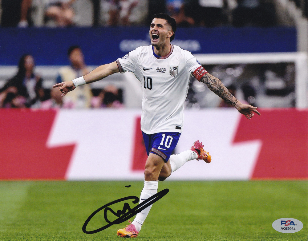 Christian Pulisic Captain America USA Soccer World Cup 2026 Signed Autograph 8x10 Photo With PSA/DNA COA A (Copy)