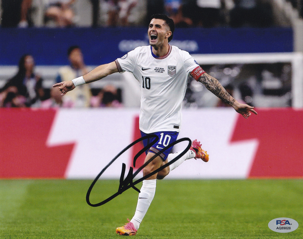 Christian Pulisic Captain America USA Soccer World Cup 2026 Signed Autograph 8x10 Photo With PSA/DNA COA A (Copy)